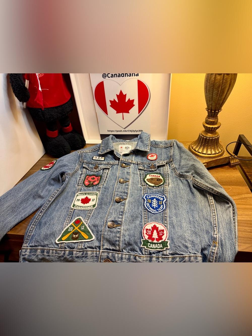 Hudson's Bay Company 2012 BOYS 10/12 Olympic Jean Jacket With Patches